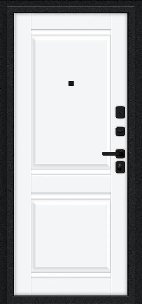 Товар Дверь Некст МФ/SBlack Букле черное/White Silk BR6208